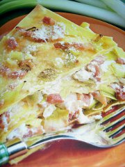 ricetta facile e veloce lasagne con porri ricotta e pecorino