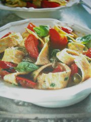 ricetta facile e veloce tagliatelle di frittata al basilico